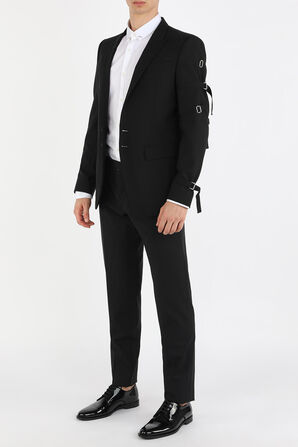 Worsted Stretch Wool Blazer in Black DSQUARED2